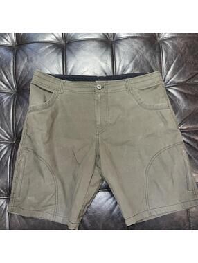 Kuhl Shorts Mens 38 Green Hiking Outdoor Trail Zip Pockets Hiking